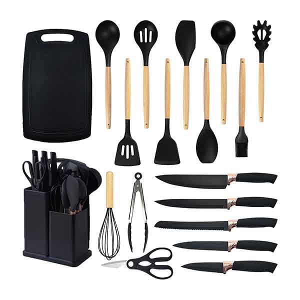 Juego de utensilios de cocina de silicona de 19 piezas