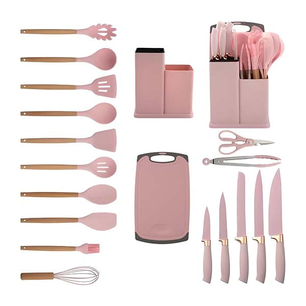 Juego de utensilios de cocina de silicona de 19 piezas