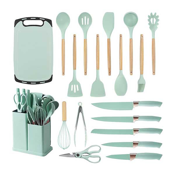Juego de utensilios de cocina de silicona de 19 piezas