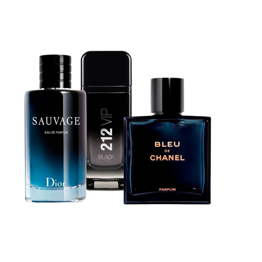 Dior Sauvage + 212 Vip Black+ Bleu de Chanel