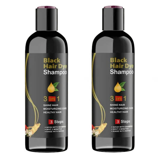 Black Hair Dye Shampoo de Henna — Cubre Canas Negro