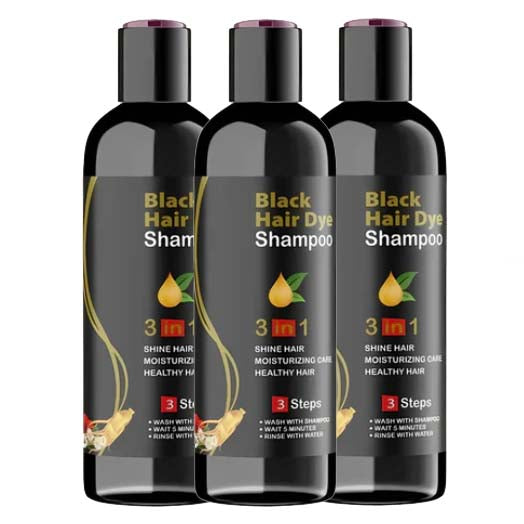 Black Hair Dye Shampoo de Henna — Cubre Canas Negro