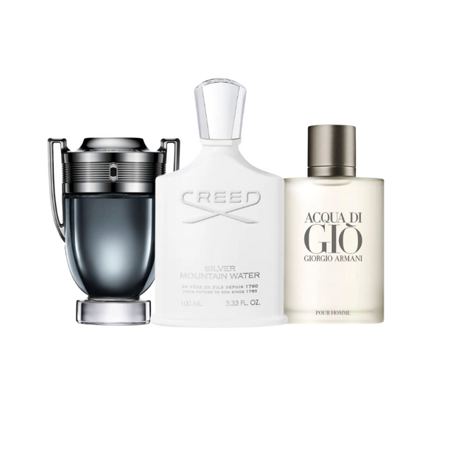 Perfume Paco Rabanne Invictus + Creed Silver Mountain Water + Armani A ...