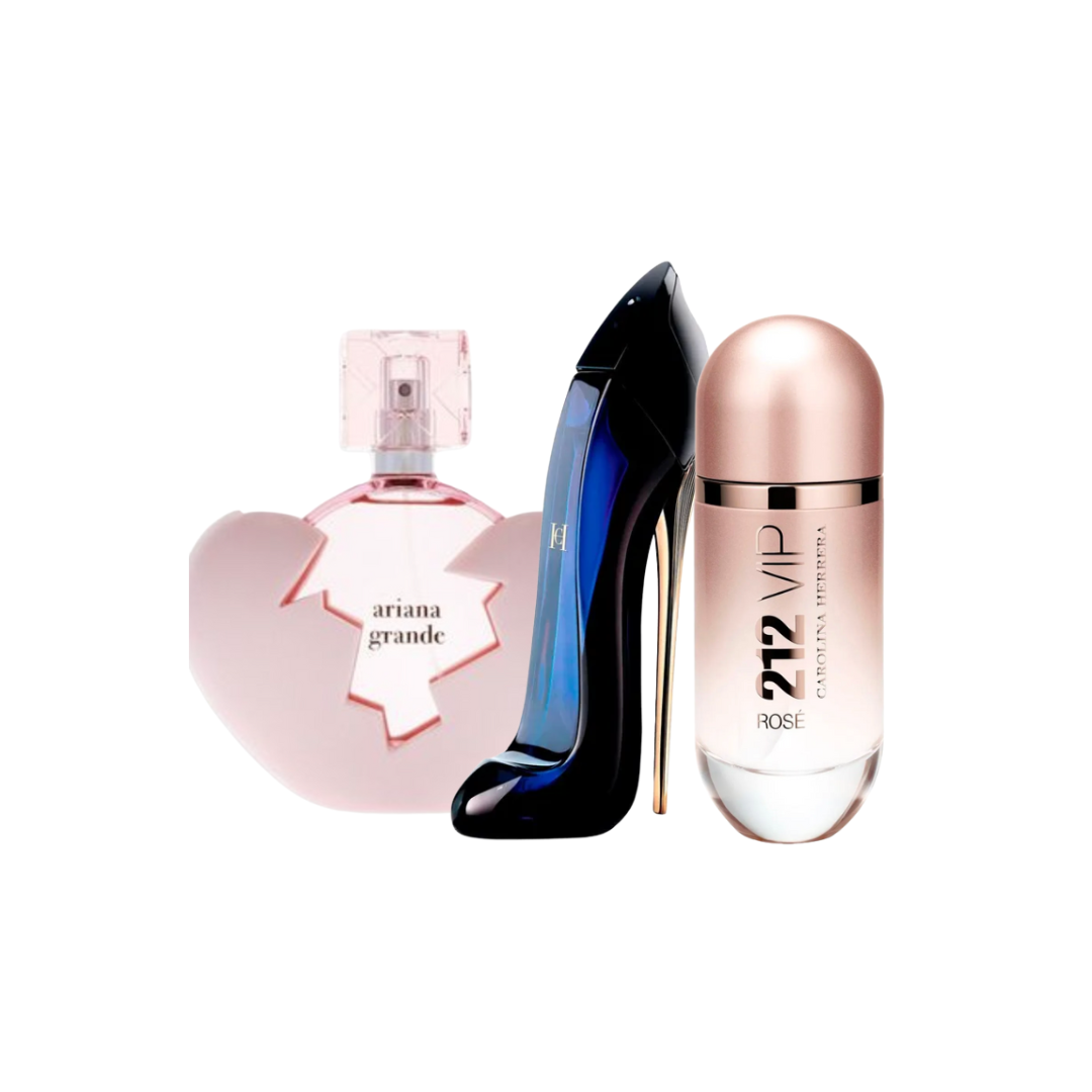 Perfume Thank U Next + Carolina Herrera Good Girl + 212 VIP Rosé